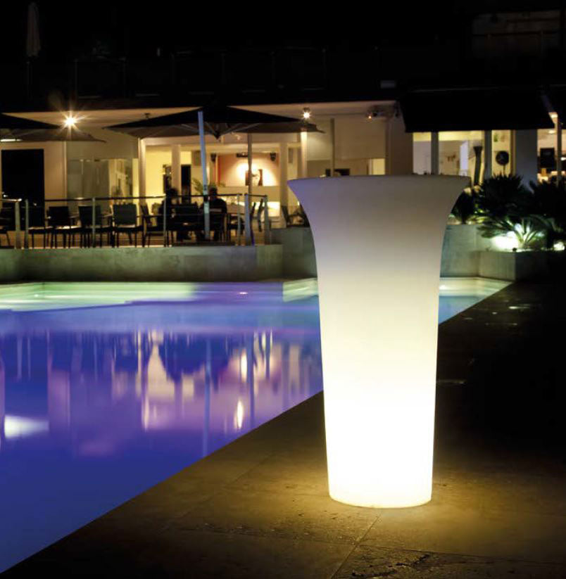 Vaso Luminoso da Giardino Esterno o Interno Rotondo Bianco Moderno Flos Idel