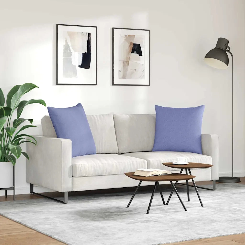 Cuscini da Divano 2 pcs Blu jeans 80 x 80 cm Tessuto