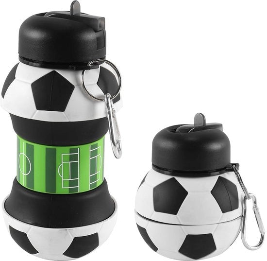 Bottiglia Sportiva Opportuna 550ml - Materiale Siliconico - Portachiave - Peso Ridotto 170g - Impermeabile - Ossidiana