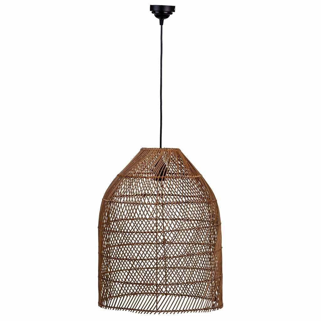Plafoniera in rattan marrone 40x40x50h cm