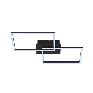 Applique Moderna Frame Metallo Nero Led Integrato 30W Da 2700 A 5000K