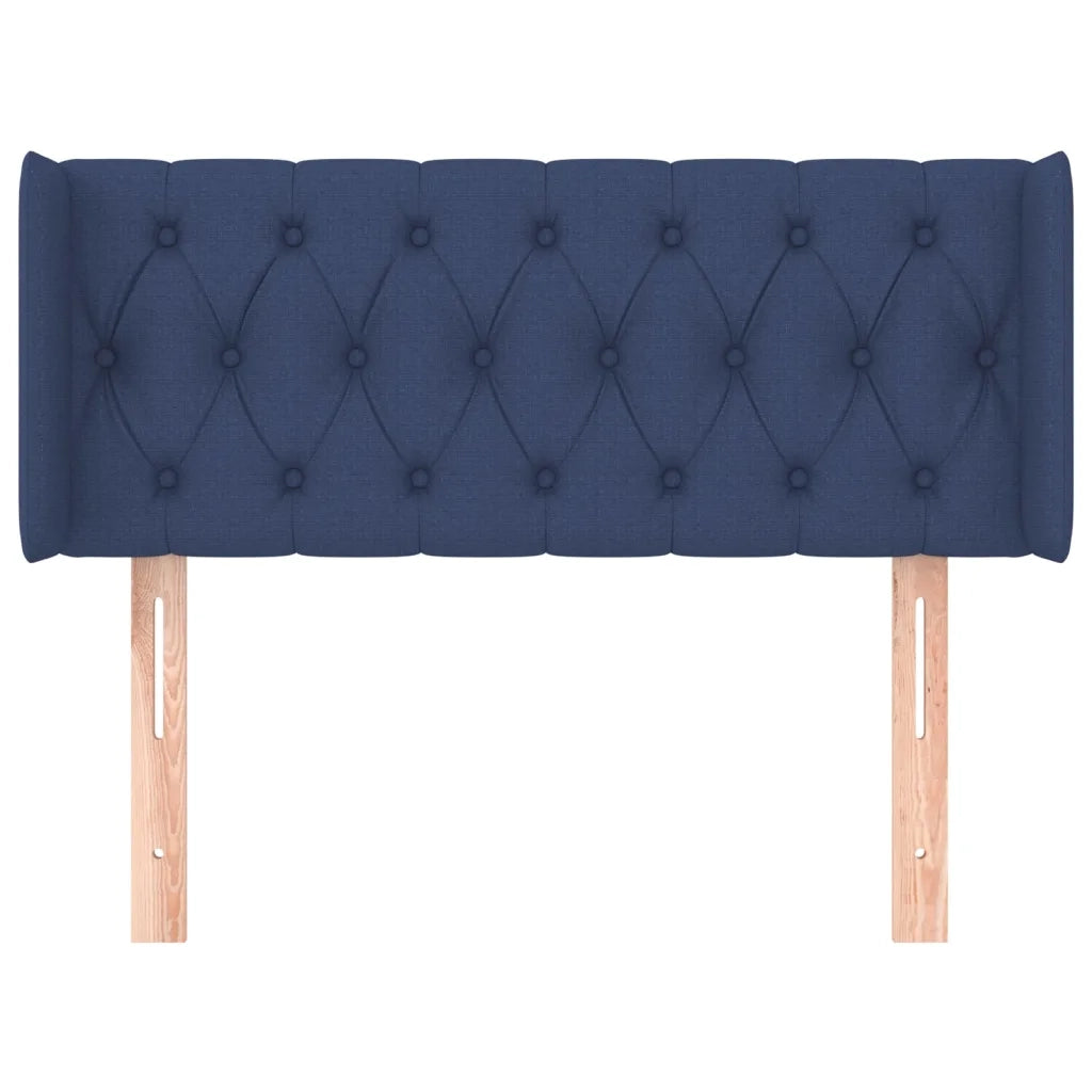 Testiera | Testata ad Orecchio Blu 103x16x78/88cm in Tessuto