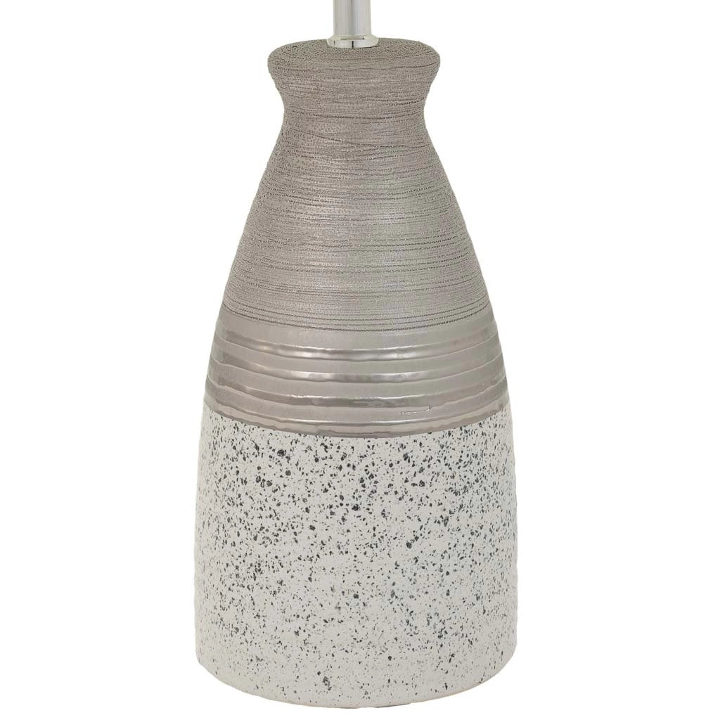 Lampada da tavolo in ceramica argento 14,5x14,5x36h
