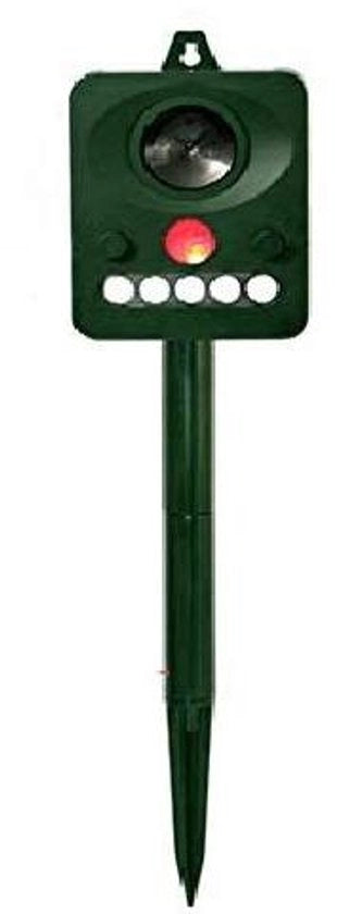 Deterrente Ultrasonico per Zona - Repellente Esterno per Topi, Cani e Conigli - Resistente al Tempo - Ecologico - Adatto per Giardini e Terrazze - Modello Verde.