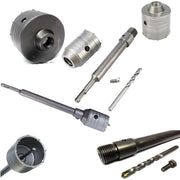 Trade Shop - Fresa Carotatrice A Tazza Per Muro Da 30mm A 130mm Con Asta Da 35 Cm Sds Max -       35 Mm