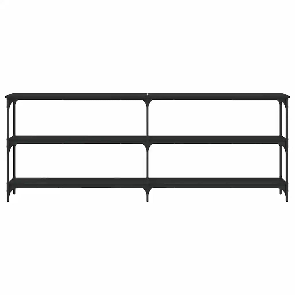 Tavolino Consolle Nero 200x29x75 cm in Legno Multistrato 834110