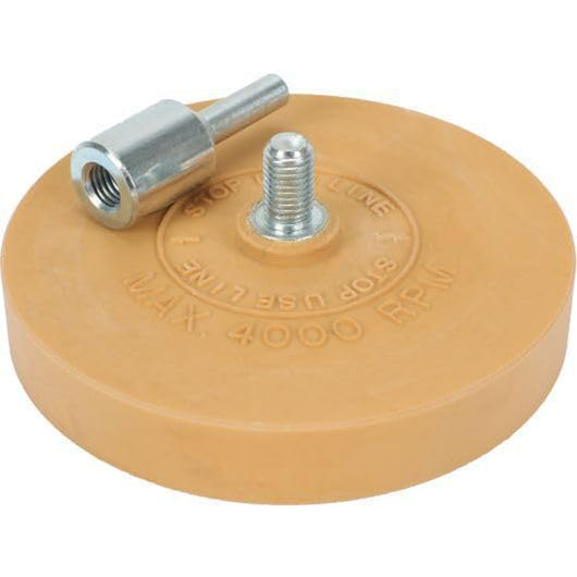 PLATORELLO DISCO TAMPONE IN GOMMA TOGLI-STRISCE ADESIVI RESIDUI DI COLLA 90mm CONDOR 8235