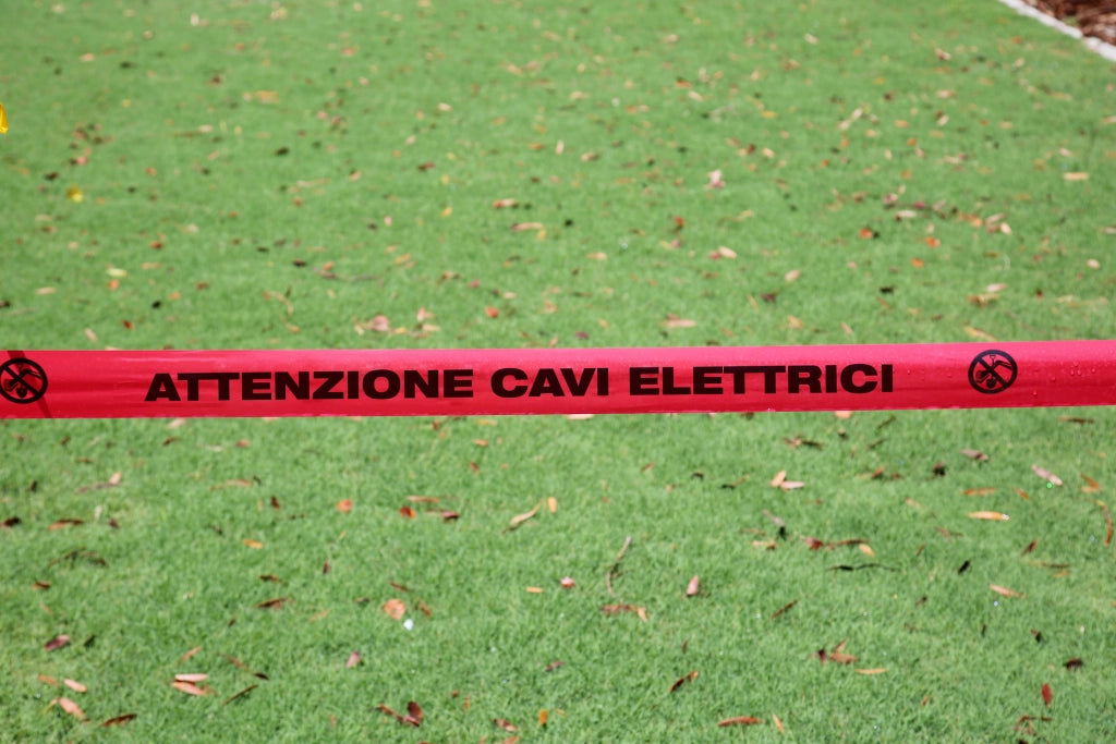 NASTRO SEGNALETICO 'ATTENZIONE CAVO ELETTRICO' cm 10x200 mt