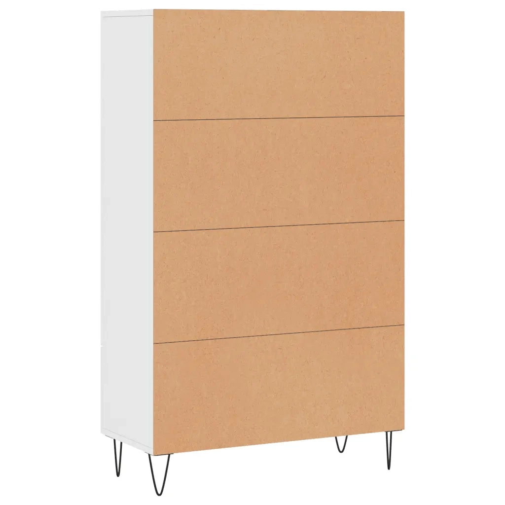 Credenza-Buffet-Armadio da cucina Bianca 69,5x31x115 cm in Legno Multistrato 101185