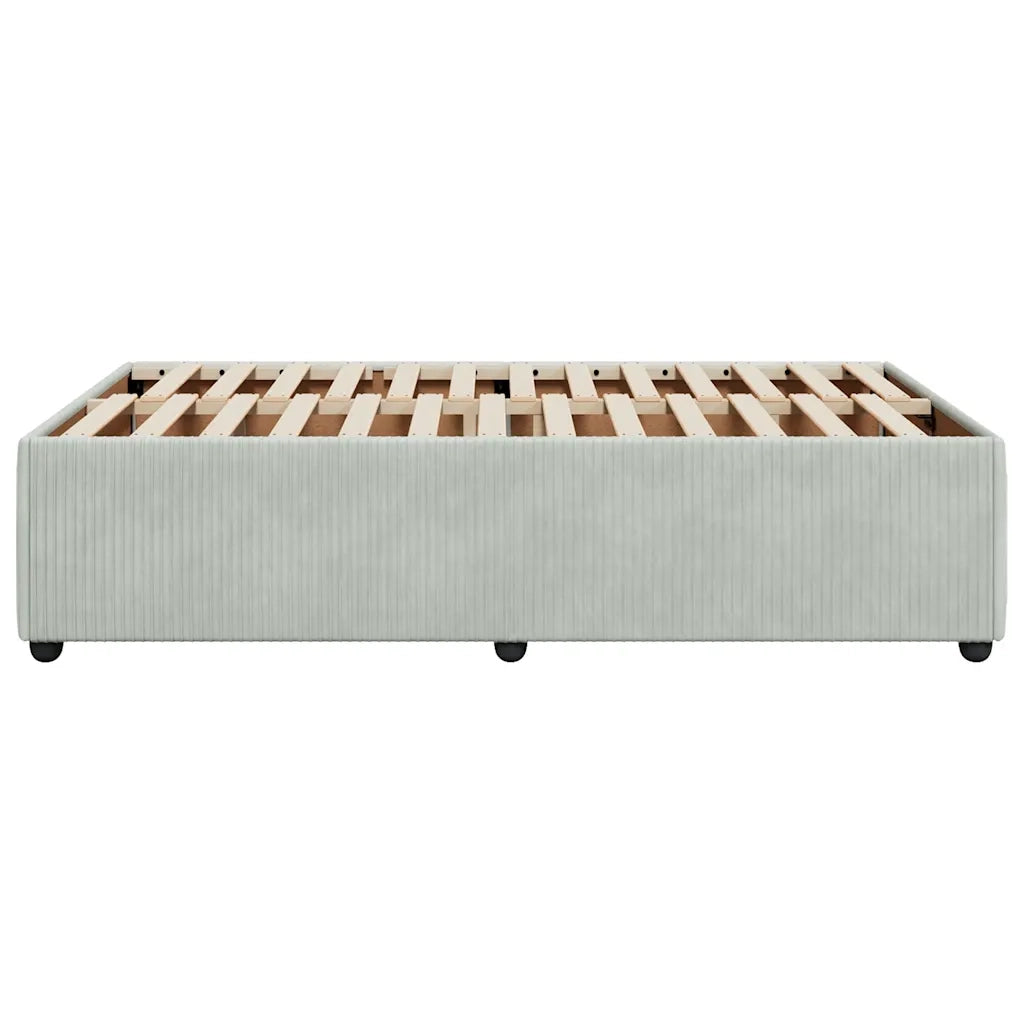 Giroletto senza Materasso Grigio Chiaro 120x200 cm Velluto 3285000