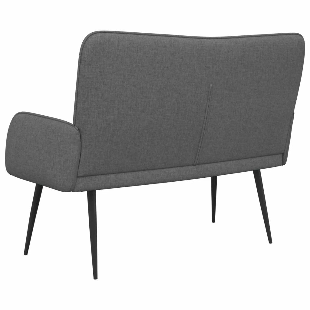Divano a 2 Posti Grigio Scuro 115 x 61 x 87 cm Tessuto