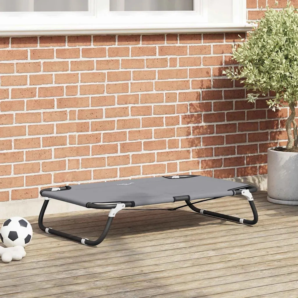 Letto per Cani Grigio chiaro 80 x 55 x 18 cm Acciaio CFW4670206