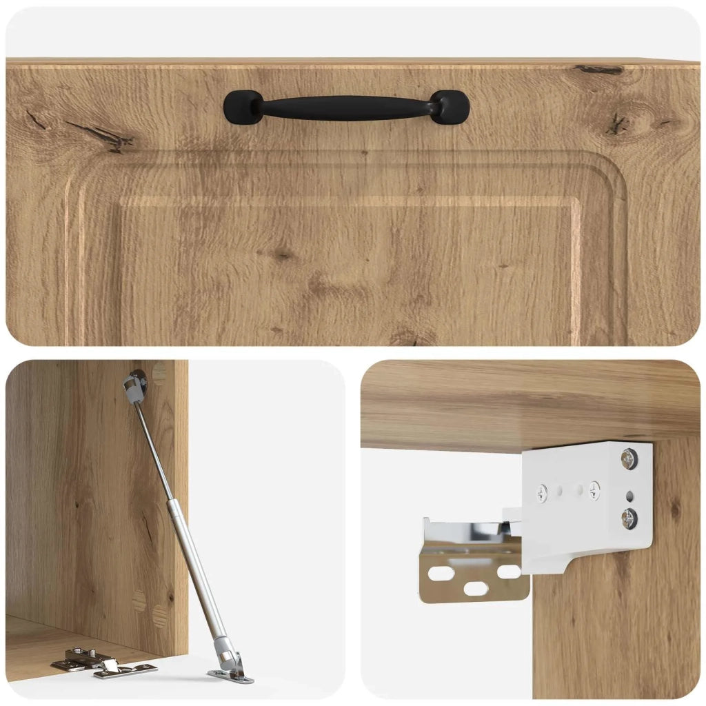 Mobile Porta TV da Muro Rovere Artigianale 59,5 x 41 x 30 cm 899364