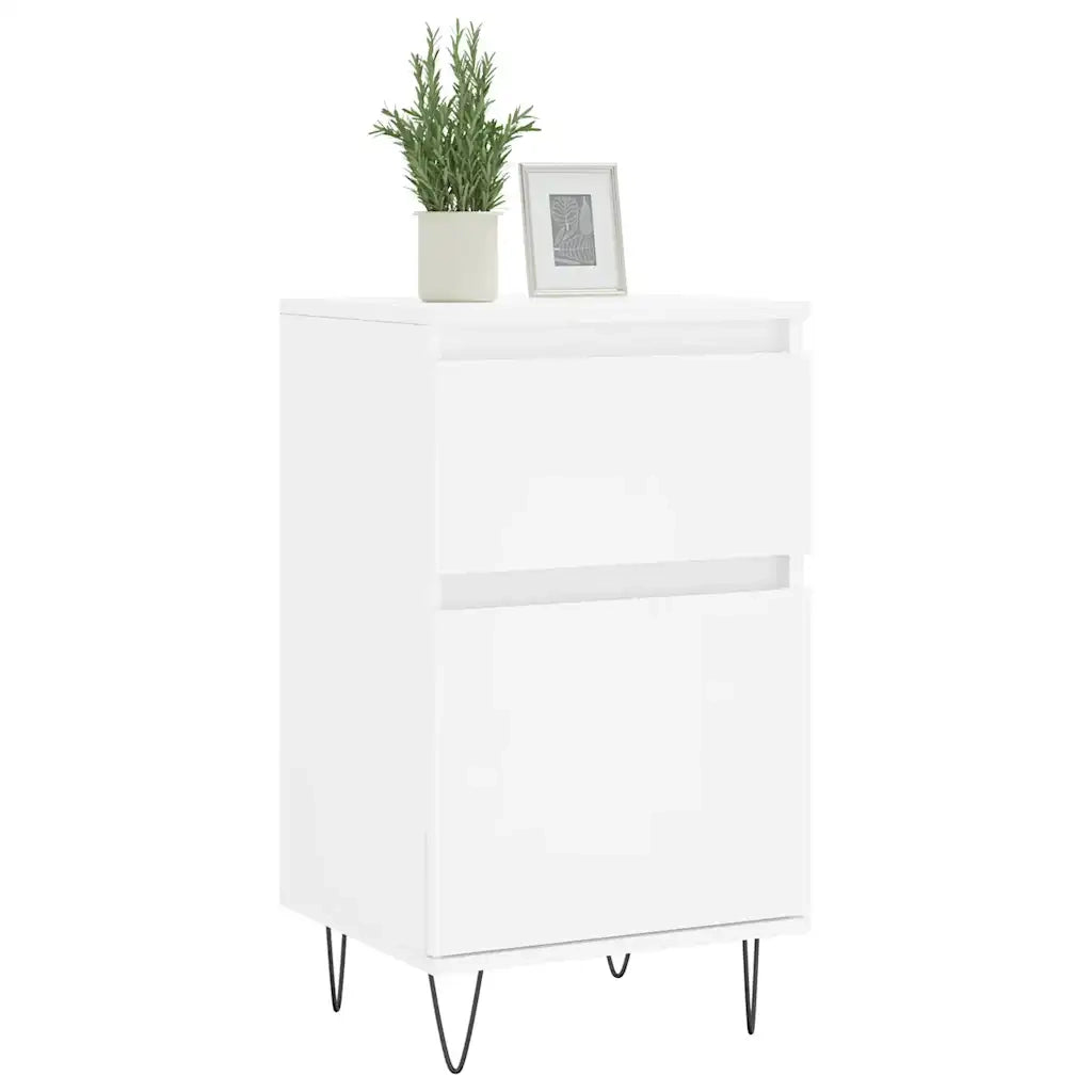 Credenze 2 pz Bianche 40x35x70 cm in Legno Multistrato 831149