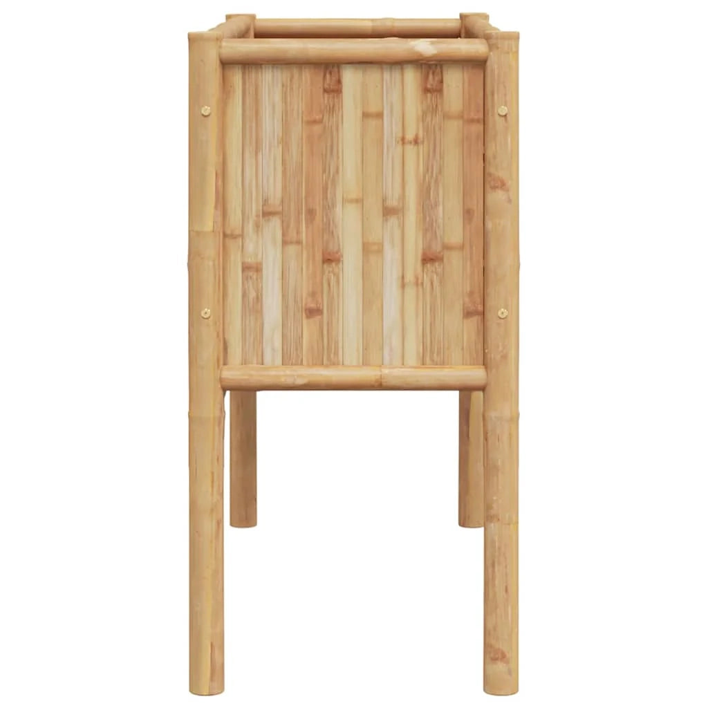 Fioriera moderna da esterno 90 x 35 x 70 cm dal design minimalista e resistente in bambù marrone 02_0058226