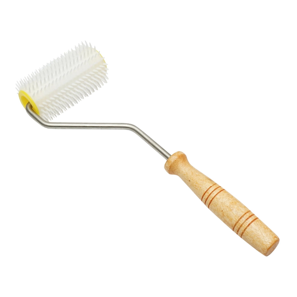 Rullo per disopercolare 99mm in plastica con manico in legno