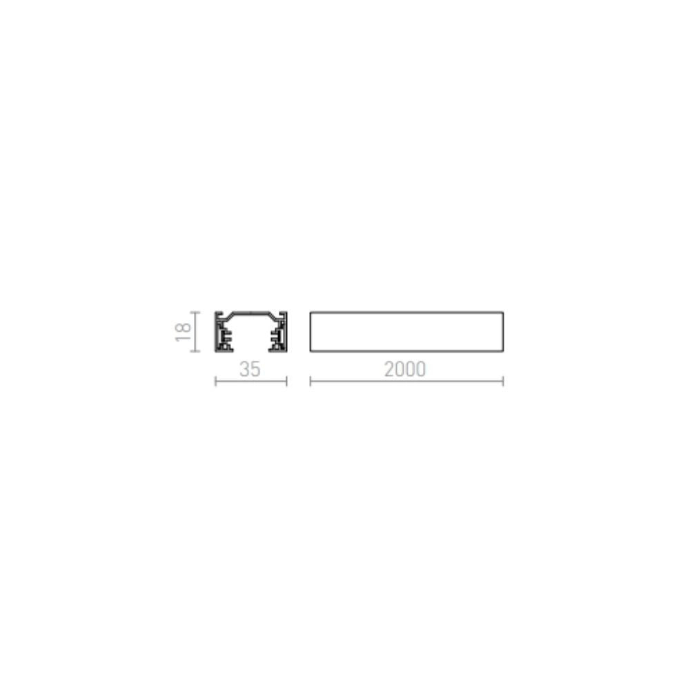 1F 2m binario Bianco 230V