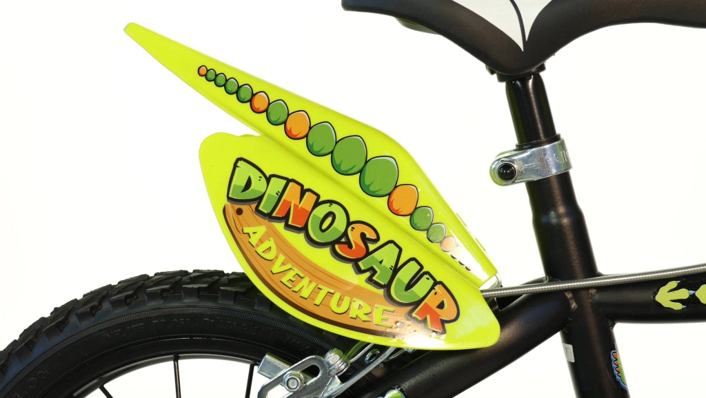 DINOSAUR 14", bicicletta per bambini, adatta a bambini tra i 4 e i 6 anni, per altezza tra 100 e 120 cm, con campanello