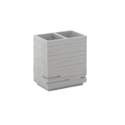 Portaspazzolini d'appoggio in resina QU98 Gedy serie QUADROTTO Grigio