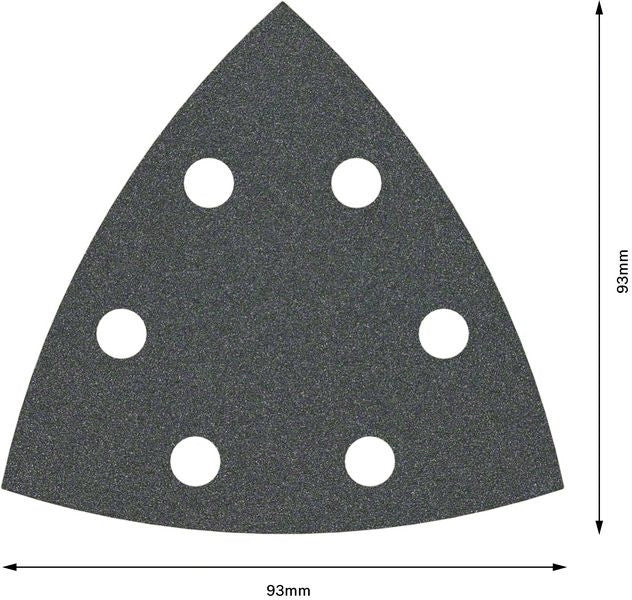 2608605193 - Set 5 Fogli abrasivi F355, 93 mm, P100. BEST for materiali plastici+compositi