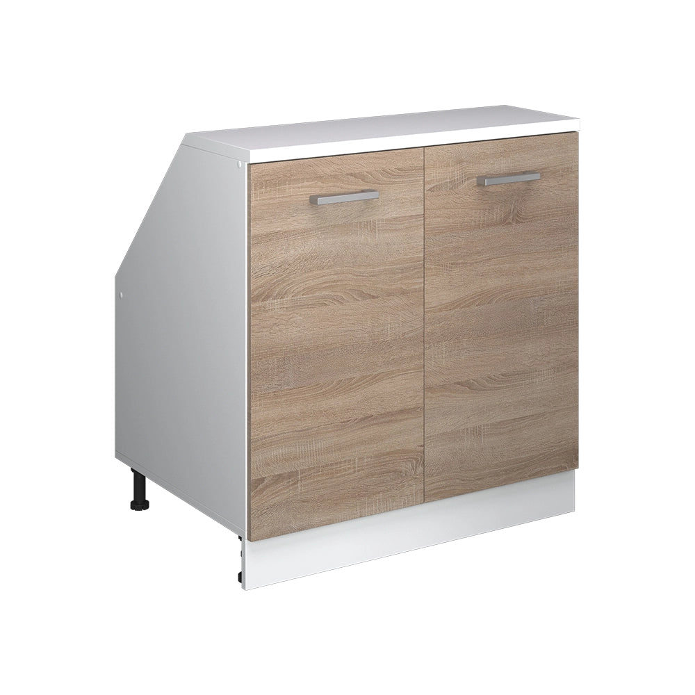 Mobile sottotetto Rion Sonoma/Bianco 80 x 83.8 cm con 2 porte, carcassa 60 cm profondità Vicco