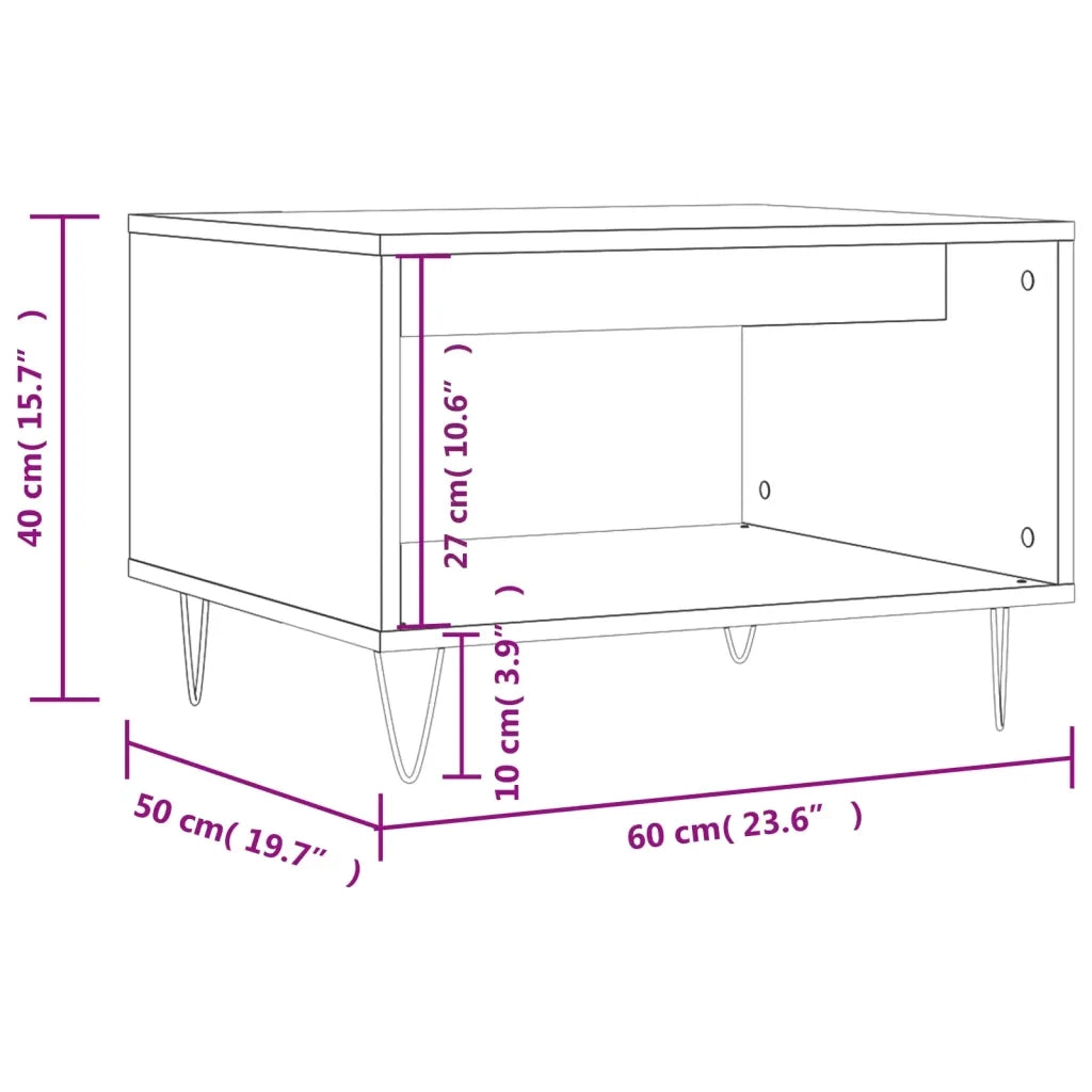 Tavolino da salotto | Tavolino da caff¨¨ | Tavolino da Soggiorno Grigio Cemento 60x50x40cm Legno Multistrato