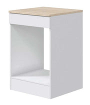 Mobile Base 60x60x90h Kira per Forno MDF Bianco/Rovere – Cucina Moderna