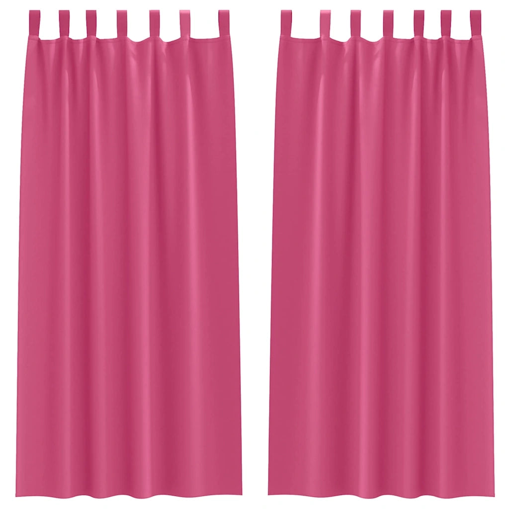 Tende Blackout con Anelli 2 pcs Rosa Vivo 245 x 140 cm 4107626