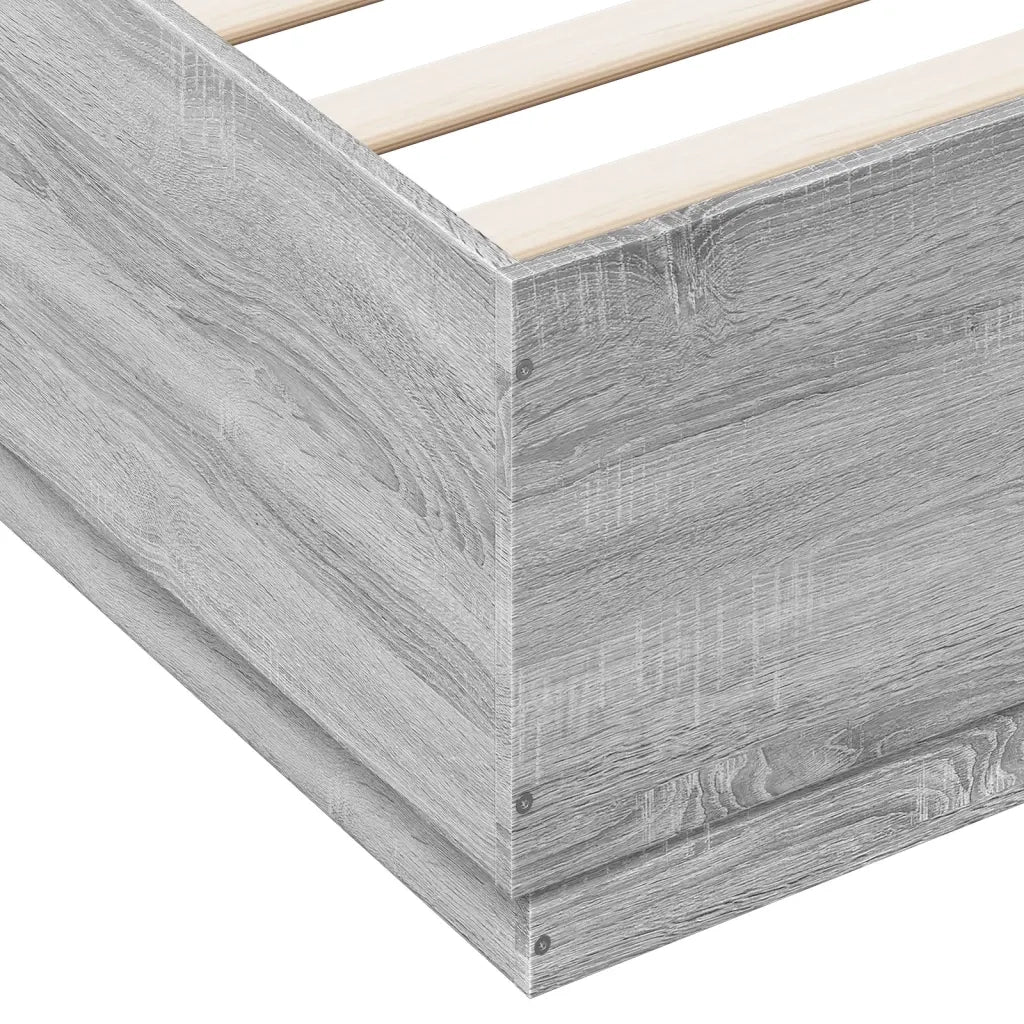 Giroletto-Struttura Letto Grigio Sonoma 150x200 cm in Legno Multistrato 116472