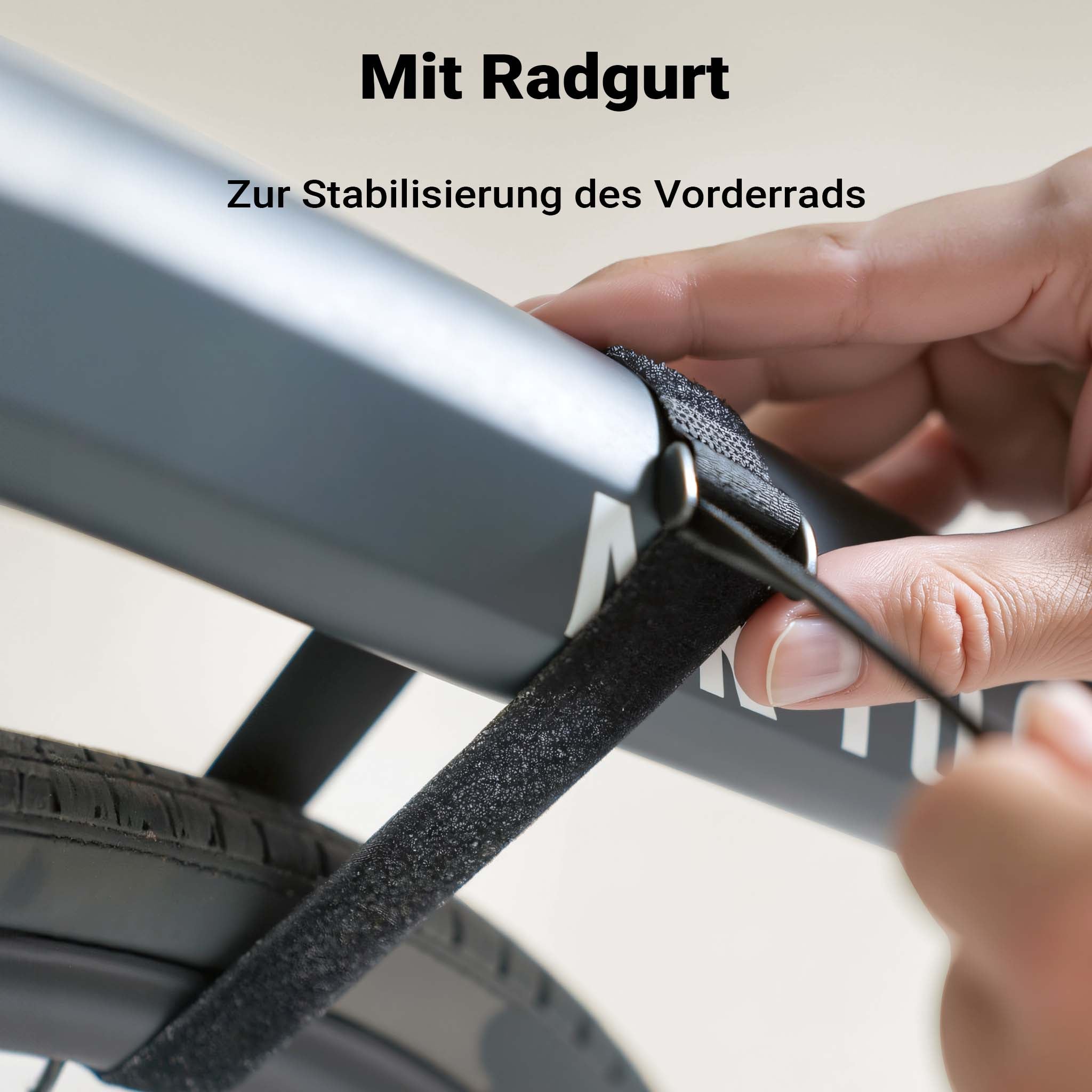 supporto a parete per bicicletta bianco 25,6 x 30 x 11,4 cm fino a 25 kg, portabici universale, in sospensione, per tubi orizzontali Ø 55 mm e manubri larghi 500 mm