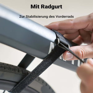 supporto a parete per bicicletta bianco 25,6 x 30 x 11,4 cm fino a 25 kg, portabici universale, in sospensione, per tubi orizzontali Ø 55 mm e manubri larghi 500 mm