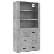 Credenza | Madia | Buffet da pranzo | Armadio da pranzo Grigio Cemento in Legno Multistrato