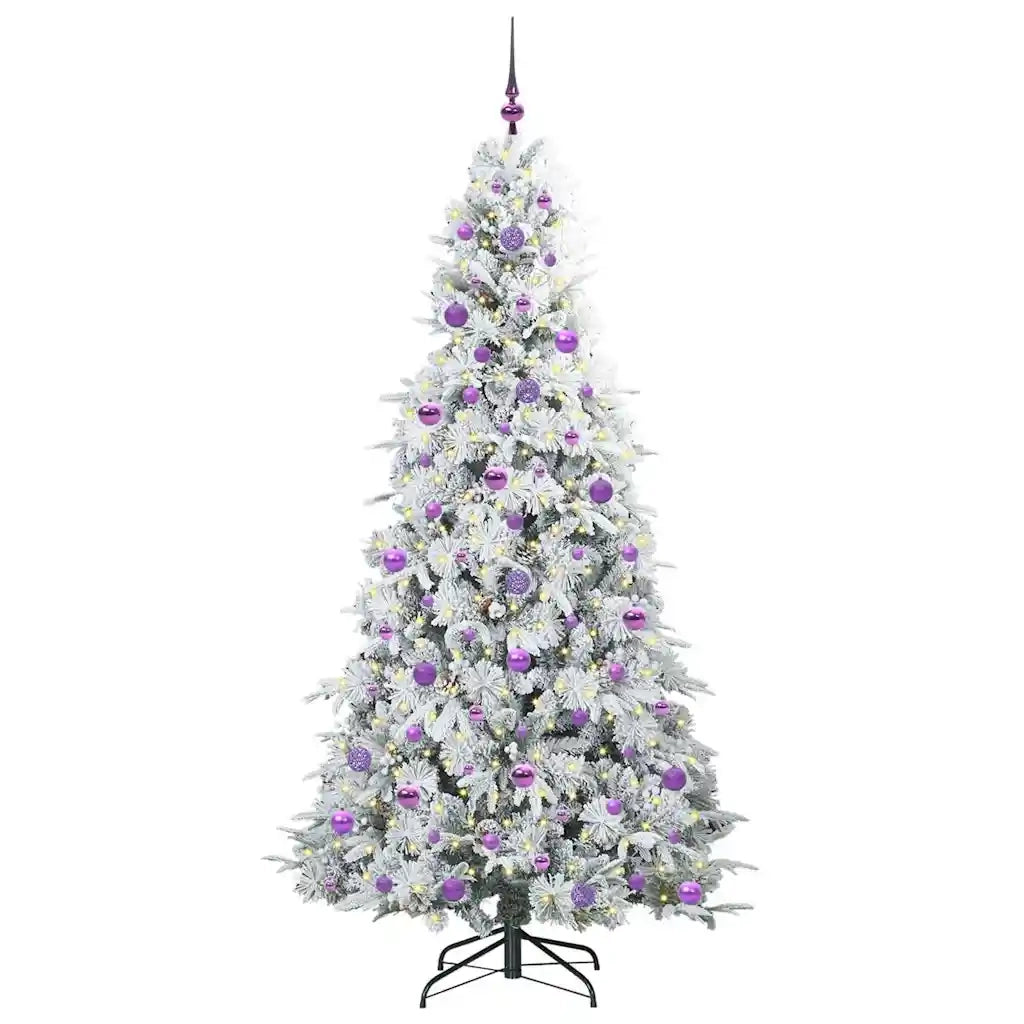 Albero di Natale Artificiale con Rami Pieghevoli Bianco 210 cm 3397503