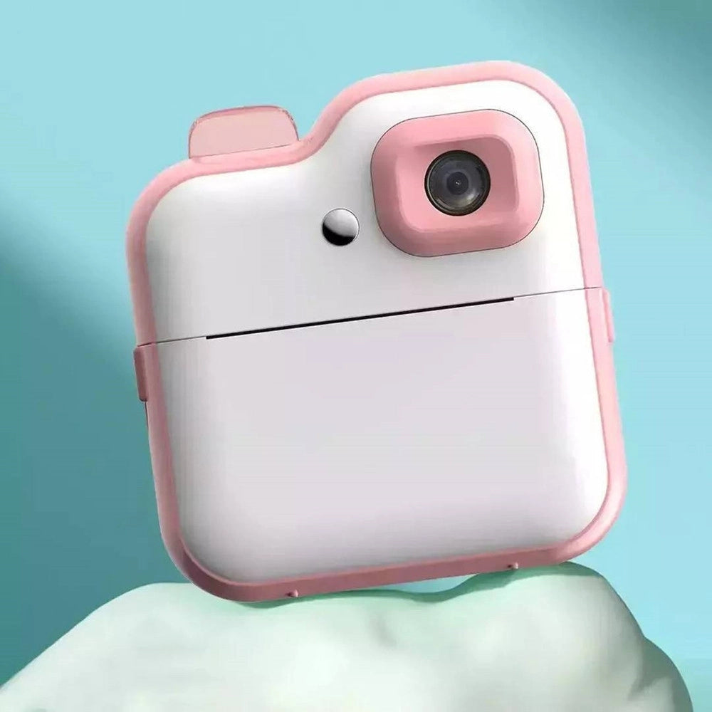 Trade Shop - Fotocamera Digitale Con Stampa Istantanea Per Bambini Con Schermo Ips 2,4″ Zoom Ottico C8 -