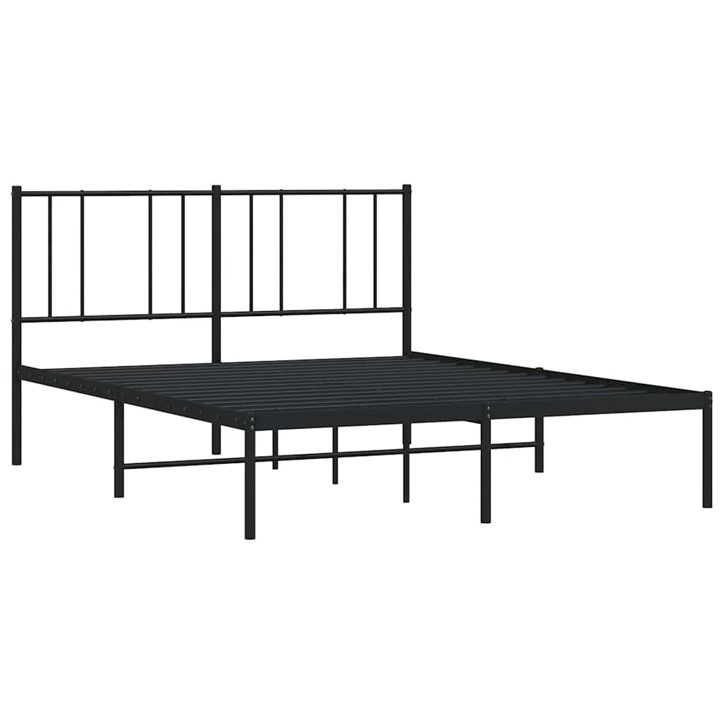 Giroletto con Testiera in Metallo Nero 160x200 cmcod mxl 130204