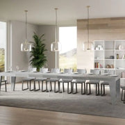 Tavolo allungabile 130/390x90 cm Naxy Premium colore cemento