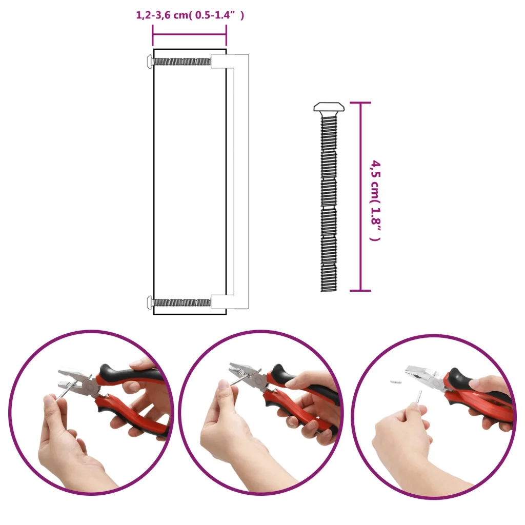 Maniglie per Mobili 20 pz Nere 224 mm in Acciaio Inox CFW9644640