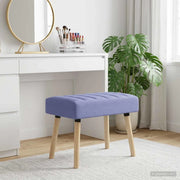 Panchina trapuntata a canale Blu jeans 60 x 40 x 45 cm Tessuto 42038472