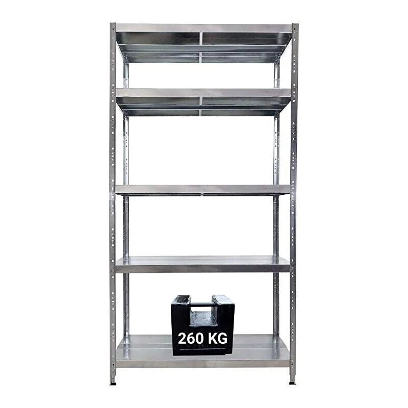 SCAFFALE IN METALLO MACISTE 120 X 60 X 195 H 5 PIANI KG 260 SENZA BULLONI