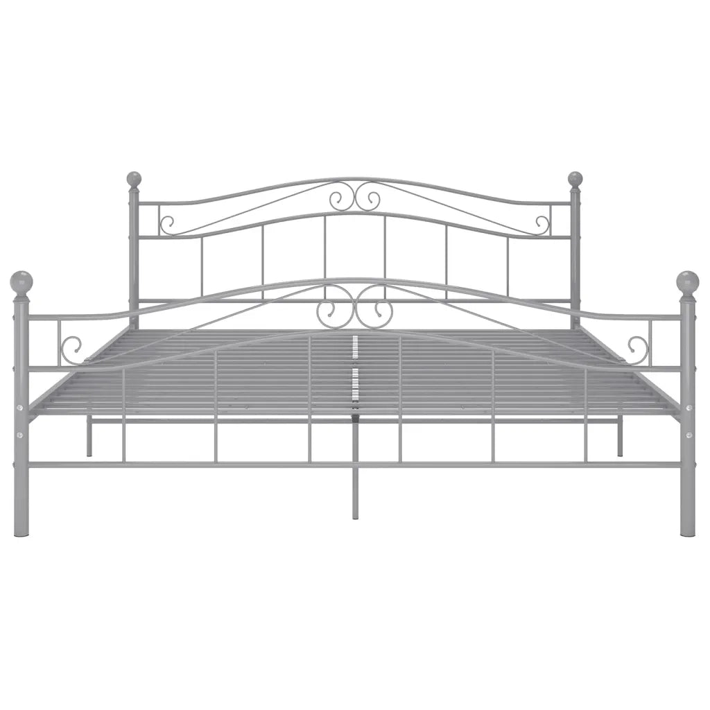 Giroletto-Struttura Letto Grigio in Metallo 200x200 cm 960349