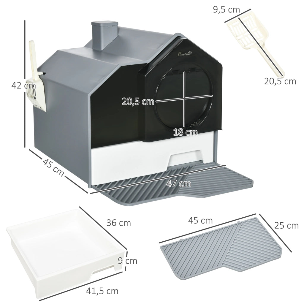 Casetta per gatti con lettiera ¨C zephmum ¨C 47x45x42 cm