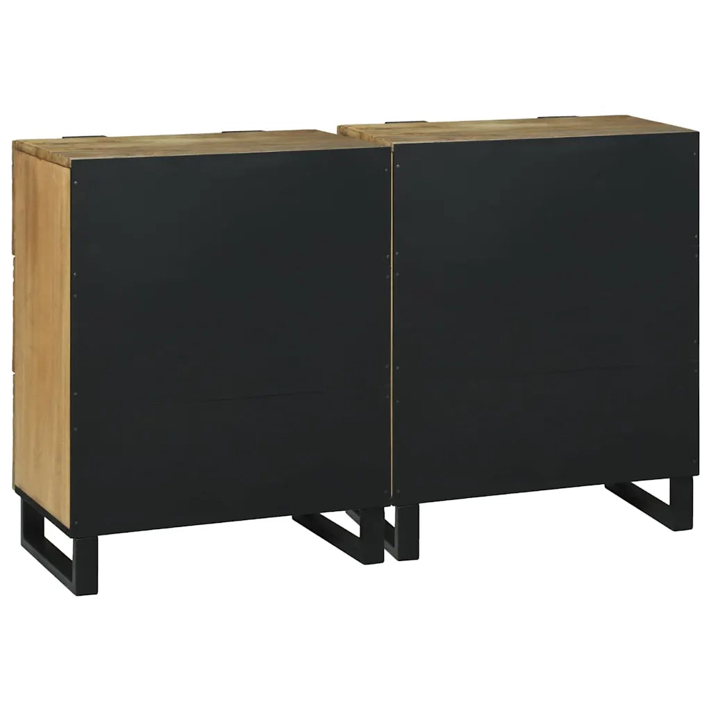Set di Credenze 2 pz | Madia | Buffet da pranzo | Armadio da pranzo Naturale 120 x 33,5 x 75 cm