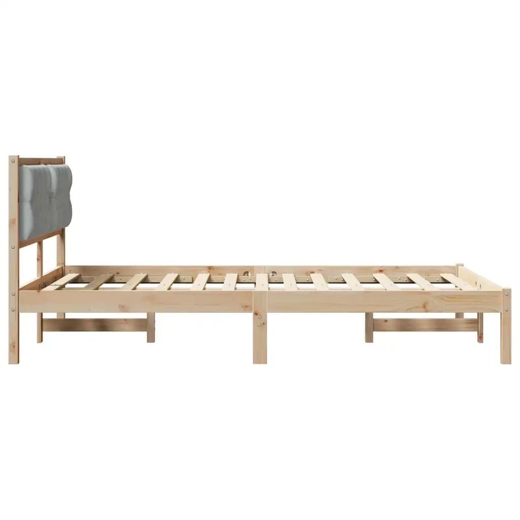 Struttura del letto Grigio chiaro 140 x 200 cm Pino massello