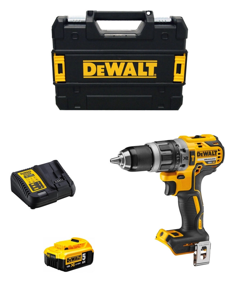 Trapano a Percussione DeWALT DCD796P1 (1 x 5,0 Ah + DCB115 + TSTAK II)