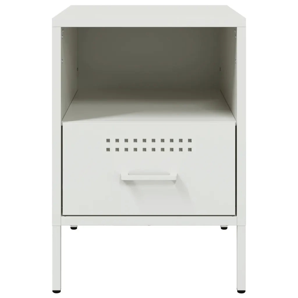 Comodini 2 pz Bianchi 36x39x50,5 cm in Acciaio 843065
