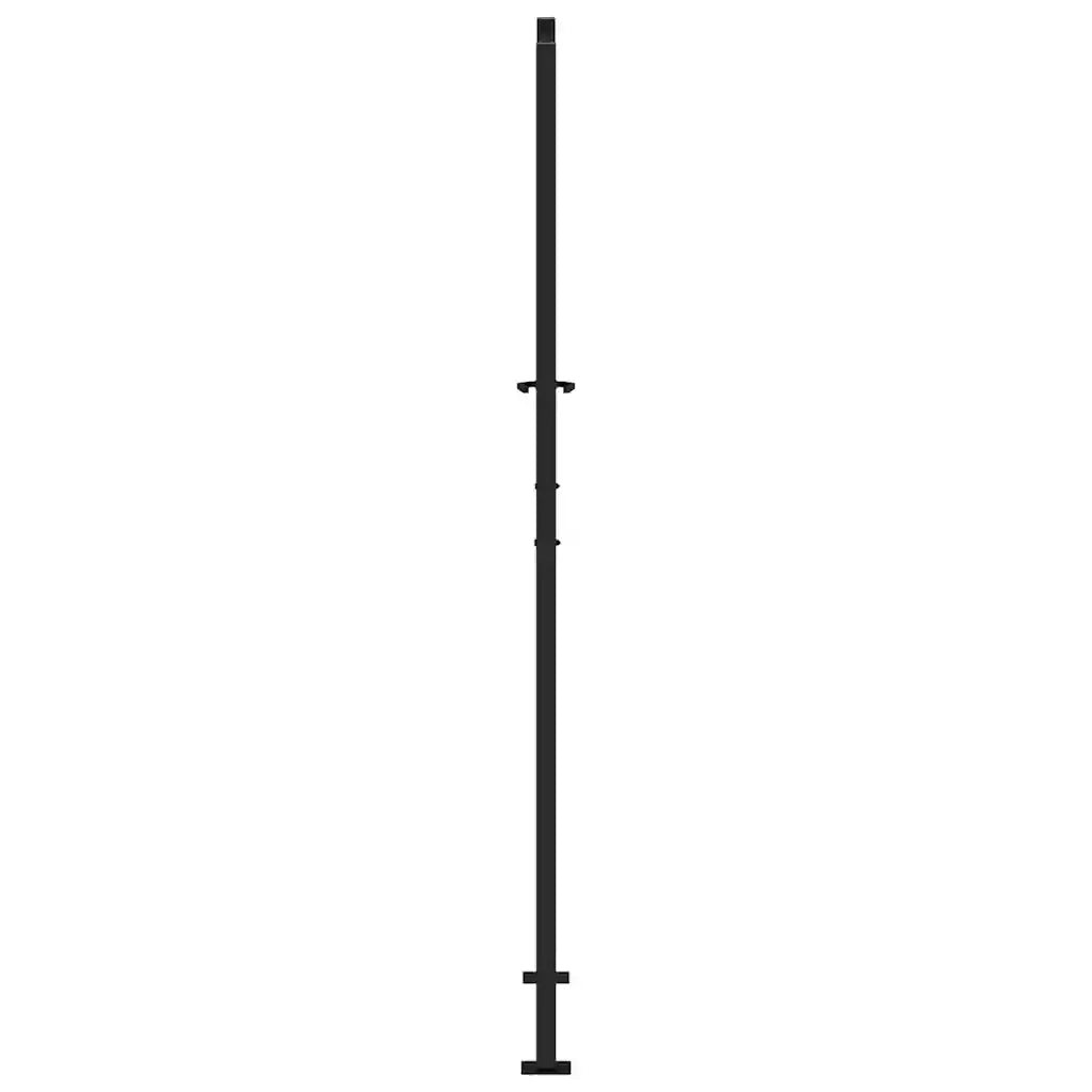 vidaXL Cancello Giardino Nero 105x205 cm in Acciaio Design Leggero