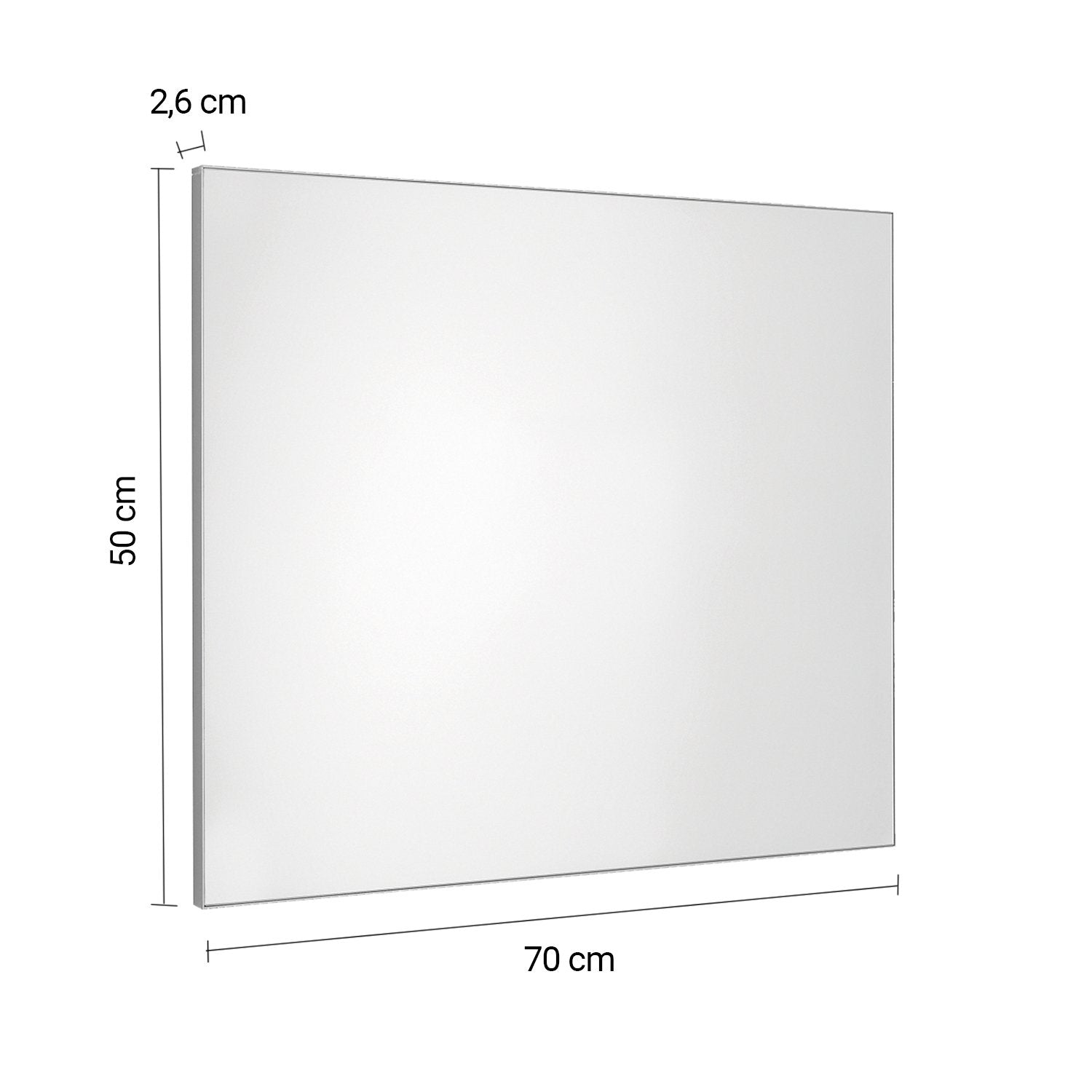 Specchio filolucido 50x70 cm reversibile 3150 serie Gedy HENRY Spazzolato