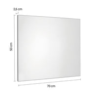 Specchio filolucido 50x70 cm reversibile 3150 serie Gedy HENRY Spazzolato