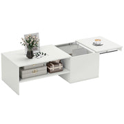 Tavolino da caff¨¨ regolabile in altezza ¨C Zephmum ¨C Bianco 60x40x50-60