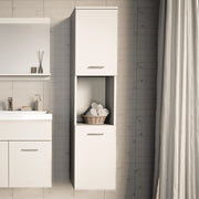 Mobile a Colonna Krildihana da Parete Pensile da Bagno 131 x 30 x 30 cm - Bianco [en.casa]